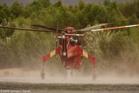 N4037S - Siller Bros Crane getting some water for fighting Station Fire in Los Angles, CA area - by Damon J. Duran - phantomphan1974