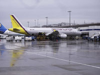 D-AIPD @ EGPH - Germanwings A320,At a wet EDI - by Mike stanners