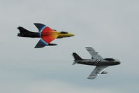 G-SABR @ EGSU - Miss Demeanour riding shotgun  at The Duxford Air Show Sep 09