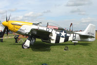 G-BTCD @ EGBG - Duxford Mustang at Leicester - by Terry Fletcher