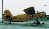 HA-MHL @ EDDF - AN-2 Displayed on spectator's area, since removed. (scanned image.) - by Noel Kearney