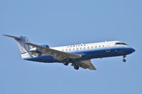 N75993 @ KORD - Mesa Airlines/United Express CL-600-2B19, N75993 RWY 10 approach KORD - by Mark Kalfas