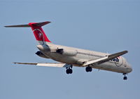 N759NW @ KORD - Northwest Airlines Mcdonnell Douglas DC-9-41, N759NW RWY 10 approach KORD - by Mark Kalfas