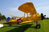 N9923H @ IA27 - At the Antique Airplane Association Fly In.  N2S-3 07873 - by Glenn E. Chatfield