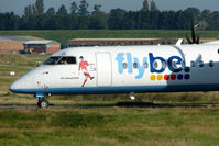G-JECL @ EGBB - Flybe Dash 8 with logo of the late North Ireland Soccer player , George Best - by Terry Fletcher