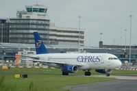 5B-DBD @ EGCC - Cyprus Airways - A320-231- Taxiing - by David Burrell