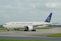 HZ-AKC @ EGCC - Saudi Arabian - Boeing 777-268 - Taxiing - by David Burrell