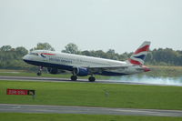 G-BUSH @ EGCC - British Airways - Airbus A320-211 - Landing - by David Burrell