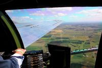 N3193G @ I74 - View of the Ohio countryside from Yankee Lady at 2500'. - by Bob Simmermon