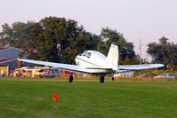 N65296 @ IA27 - At the Antique Airplane Association Fly In.  Setting sun