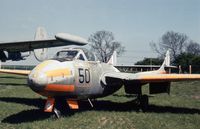 XD593 @ NEWARK - This Vampire T.11 of 8 Flying Training School arrived at the Newark Air Museum on March 30, 1973. - by Peter Nicholson