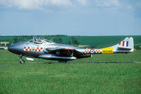 G-DHZZ @ EGSU - This former Swiss Vampire was flying in full 56 Sq colours. - by Joop de Groot