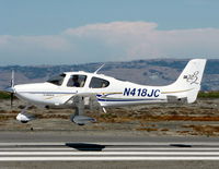 N418JC @ SQL - Beautiful approach by 2004 Cirrus Design SR22 and pilot - by Steve Nation