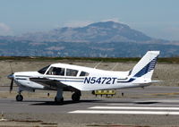 N5472T @ SQL - 1972 Piper PA-28R-200 taking-off in clear weather (Mount Diablo - across the Bay in the backgroun) - by Steve Nation