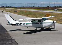 N3429F @ PAO - 1966 Cessna 182J taxiing - by Steve Nation