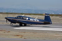 N578TA @ KSQL - Locally-based Mooney M20R on take-off - by Steve Nation