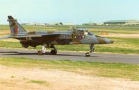 XZ101 @ EGQS - Jaguar GR.1A of 16[R] Squadron at Lossiemouth in April 1996. - by Peter Nicholson