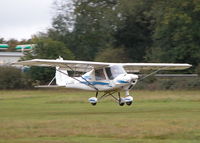G-CDRO @ EGHP - AIRBOURNE AVIATION IKARUS ABOUT TO TOUCH DOWN ON RWY 26 - by BIKE PILOT