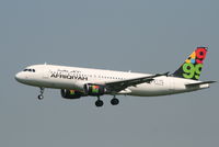 5A-ONA @ EBBR - arrival of flight 8U924 to rwy 25L - by Daniel Vanderauwera