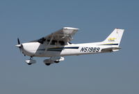 N51989 @ KSQL - Locally-based 2002 Cessna 172S on final - by Steve Nation