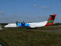 5Y-VVW @ EHEH - De Havilland-Canada DHC8-Q402 Dash8 5Y-VVW Bluebird Aviation of Kenya - by Alex Smit