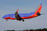N402WN @ BWI - Southwest Airlines N402WN (FLT SWA3270) from Kansas City Int'l (KMCI) on short-final to RWY 33L. - by Dean Heald