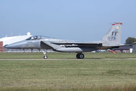 82-0019 @ LFI - USAF McDonnell Douglas F-15C Eagle 82-0019 of the 71st FS Ironmen, based here at Langley AFB, taxiing to RWY 8 for departure. - by Dean Heald