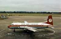 G-BEJD @ EGCC - HS.748 of Dan-Air Services Ltd at Manchester in the Summer of 1977. - by Peter Nicholson