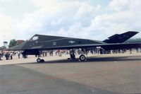 84-0809 @ MHZ - F-117A Nighthawk of 9th Fighter Squadron/49th Fighter Wing on display at the 1996 Mildenhall Air Fete. - by Peter Nicholson
