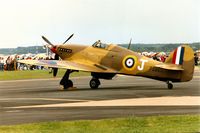 PZ865 @ MHZ - Hurricane IIC of the Battle of Britain Memorial Flight on display at the 1996 Mildenhall Air Fete. - by Peter Nicholson