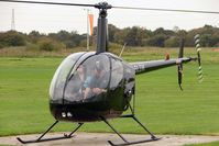 G-BLDK @ EGCB - Robinson R22 at Barton - by Terry Fletcher