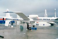 N281PR @ LFPB - Scaled Composites (Rutan) 281 Proteus at the Aerosalon 1999, Paris - by Ingo Warnecke