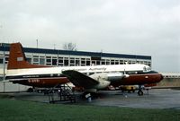 G-AVXI @ STN - HS.748 of the Civil Aviation Authority at their Stansted base in January 1977. - by Peter Nicholson