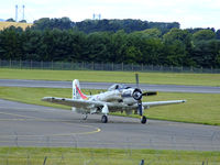 G-RADR @ EGPH - Skyraider 26922 taxiing back into EDI After its display at East fortune air show - by Mike stanners