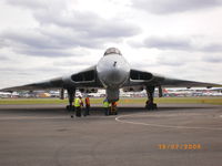 G-VLCN @ EGLF - Vulcan at Farnborough International 2008 - by phil bacon