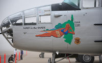 N125AZ @ KMAF - MAID in the SHADE nose art on B-25 Mitchell N125AZ. - by TorchBCT