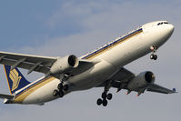 9V-STG @ WSSS - New A330 of Singapore Airlines on final - by Frikkie