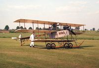 G-ARSG @ EGTH - Avro Triplane IV (replica). During De Havilland Day at The Shuttleworth Trust, Old Warden  in 1989. - by Malcolm Clarke