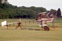G-ARSG @ EGTH - Avro Triplane IV (replica). During De Havilland Day at The Shuttleworth Trust, Old Warden, in 1989. - by Malcolm Clarke