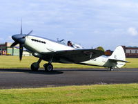 G-KASX @ EGOS - wearing its former Royal Navy ID SX336 and codes VL/105 - by Chris Hall