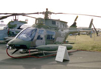N2500B @ EGLF - Bell 206B at Farnborough International 1990 - by Malcolm Clarke