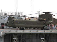 ZH776 @ SUNDERLAND - B-V Chinook HC-2A on board the amphibious helicopter carrier HMS Ocean in the Port of Sunderland, UK which this weekend (in July 2004) was granted the freedom of the city. - by Malcolm Clarke