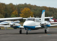 N780AC @ EGLK - RECENTLY PAINTED TWIN COM. ABOUT TO PARK UP FOR A COUPLE OF DAYS - by BIKE PILOT