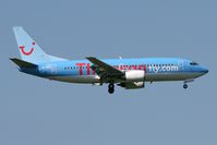 G-THOK @ EGNT - Boeing 737-36Q. On approach to Rwy 07 at Newcastle Airport. - by Malcolm Clarke