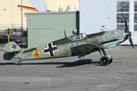 N342FH @ KPAE - KPAE Paul Allens spectacular 1939 BF109 arriving for the first time at its new home at KPAE in the Flying Heritage Collection - by Nick Dean