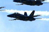 161959 @ DVN - Blue Angels at the Quad Cities Air Show, and I'm shooting into the sun. - by Glenn E. Chatfield