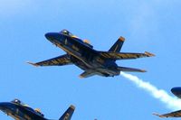 161967 @ DVN - Blue Angels #1 at the Quad Cities Air Show, and I'm shooting into the sun. - by Glenn E. Chatfield