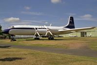 G-AOVF @ EGWC - Bristol Britannia 312F. The 'Whispering Giant' thanks to those Bristol Proteus engines, built 1957. Seen at RAF Cosford Aerospace Museum. - by Malcolm Clarke