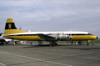 G-AOVT @ EGWC - Bristol Britannia 312. Known as the 'Whispering Giant' the Britannia was the world's first long range turbo-prop transport aircraft. Originally delivered to BOAC, and subsequently with British Eagle, and finally Monarch Airlines, who after its final passe - by Malcolm Clarke