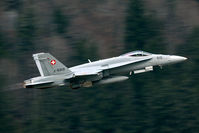 J-5010 @ LSMM - Spectaculair take off from this alpine air base. - by Joop de Groot